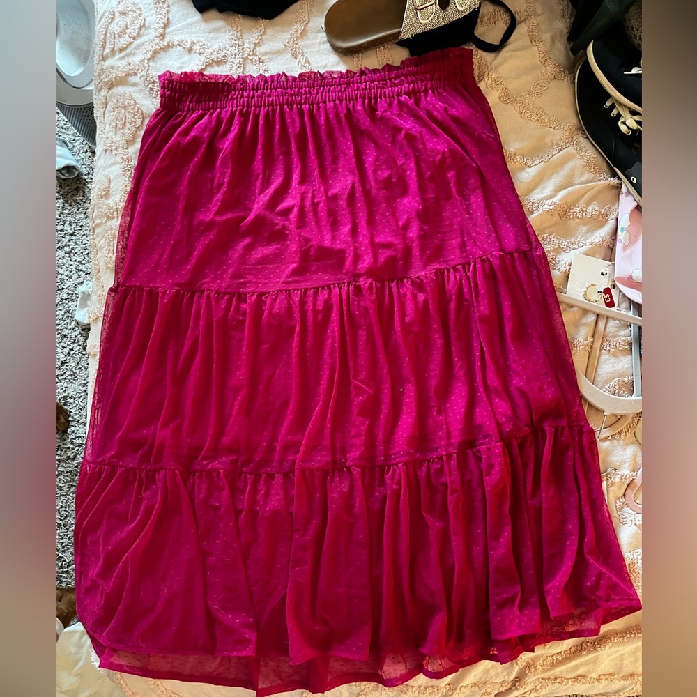 Lauren Conrad plus pink skirt 1x